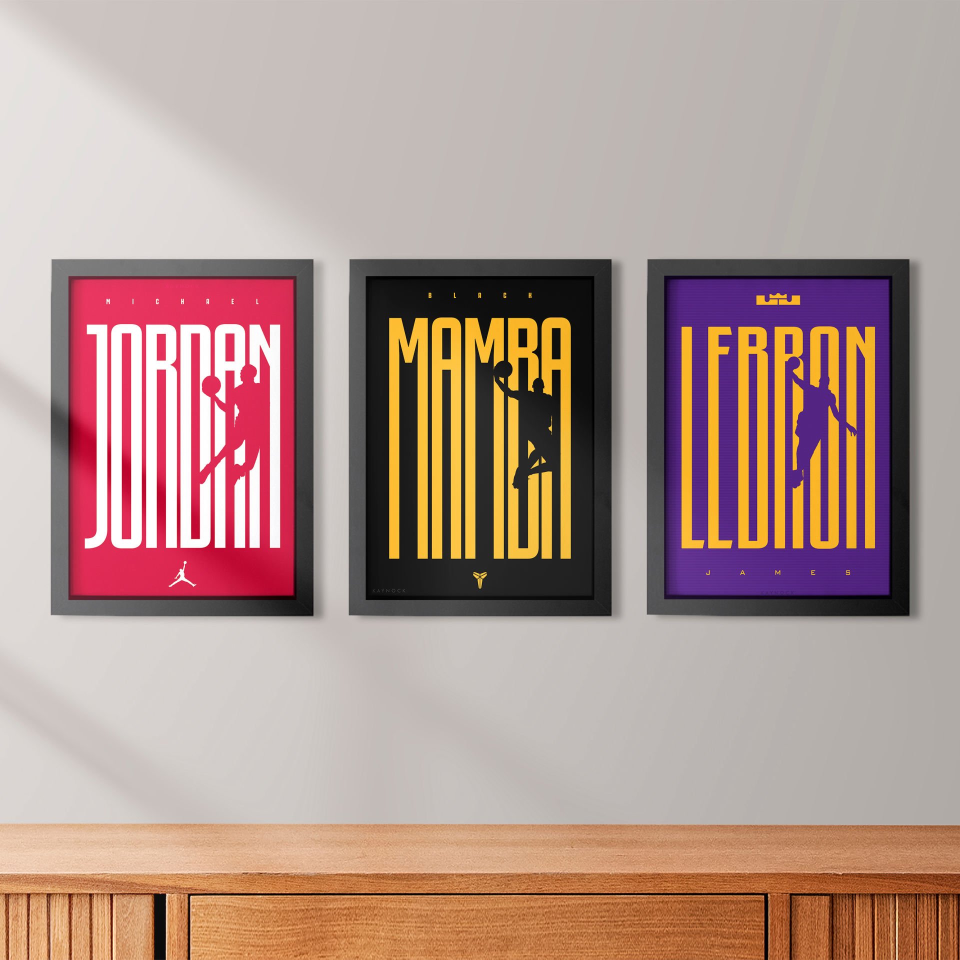 Basketbol Silüet 3'lü set
