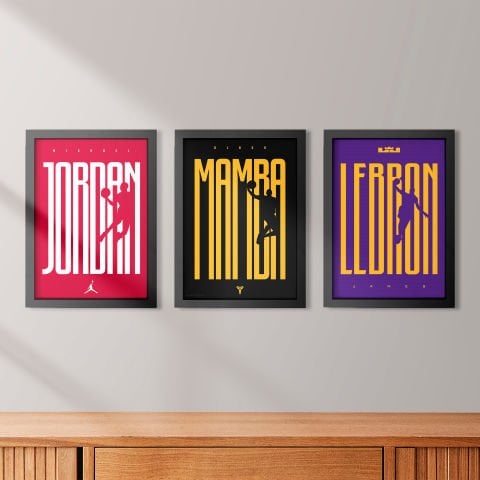 Basketbol Silüet 3'lü set