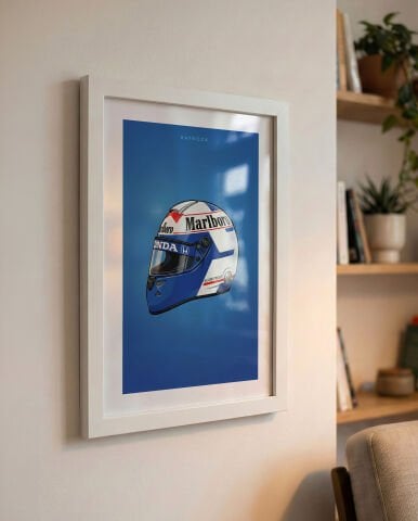 Alain Prost Kask, Formula 1 Poster Tablo