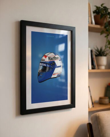 Alain Prost Kask, Formula 1 Poster Tablo