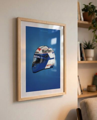 Alain Prost Kask, Formula 1 Poster Tablo