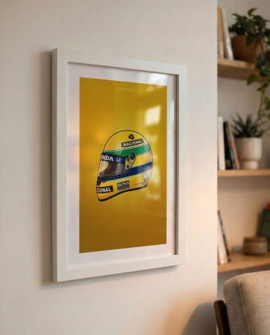Ayrton Senna Kask, Formula 1 Poster Tablo
