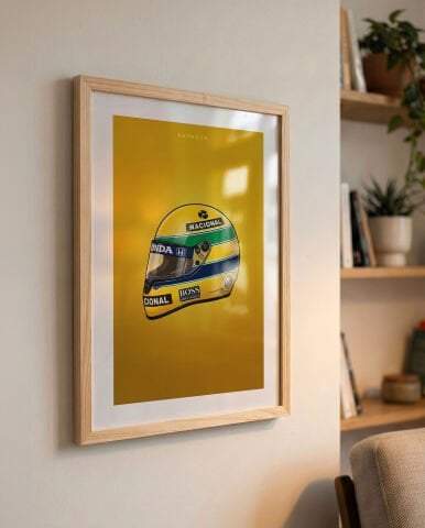 Ayrton Senna Kask, Formula 1 Poster Tablo
