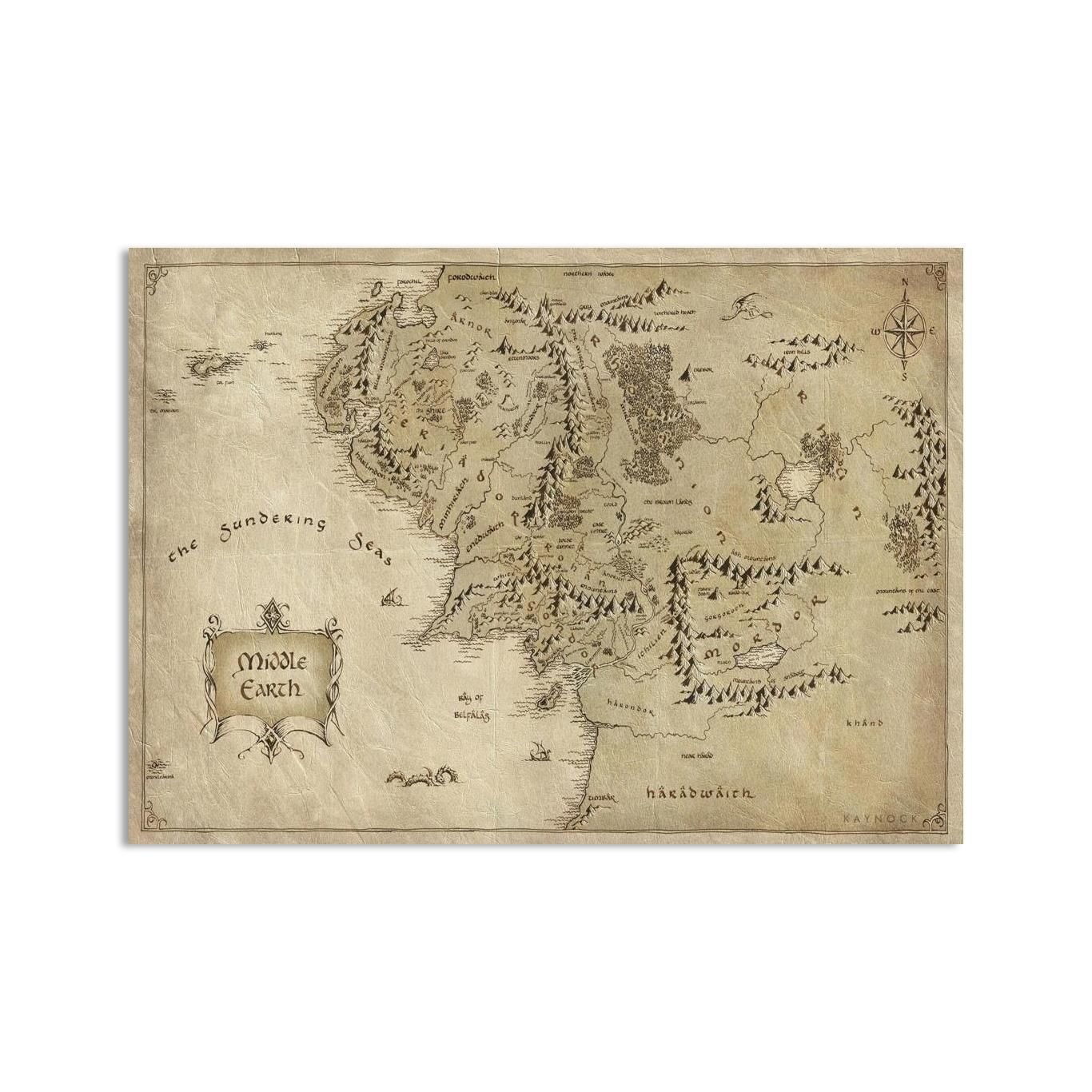 Middle Earth Kanvas Tablo