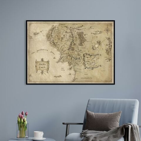 Middle Earth Kanvas Tablo