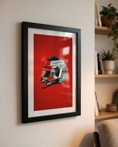 Charles Leclerc Kask, Formula 1 Poster Tablo