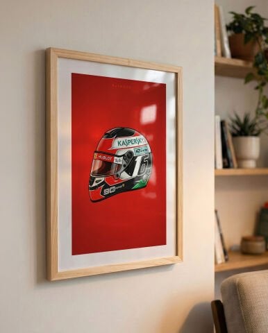 Charles Leclerc Kask, Formula 1 Poster Tablo