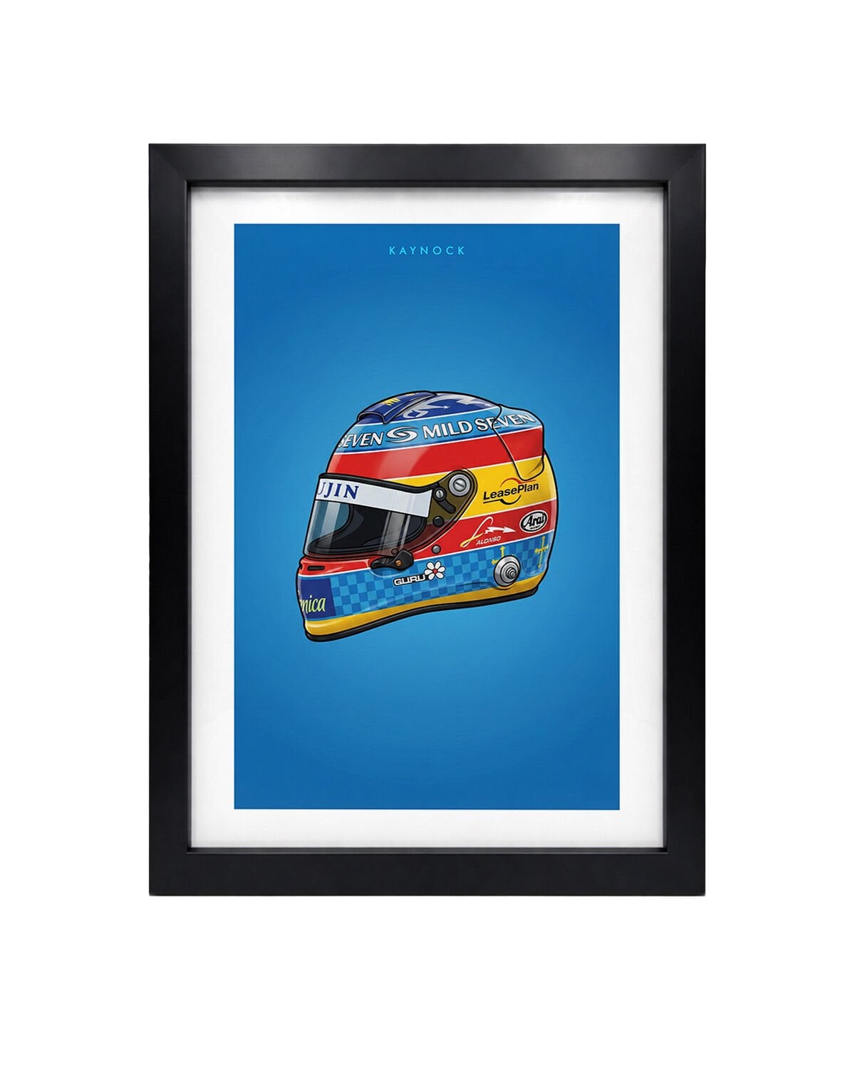 Fernando Alonso Kask, Formula 1 Poster Tablo