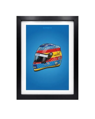Fernando Alonso Kask, Formula 1 Poster Tablo