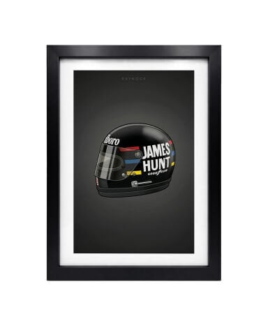 James Hunt Kask, Formula 1 Poster Tablo