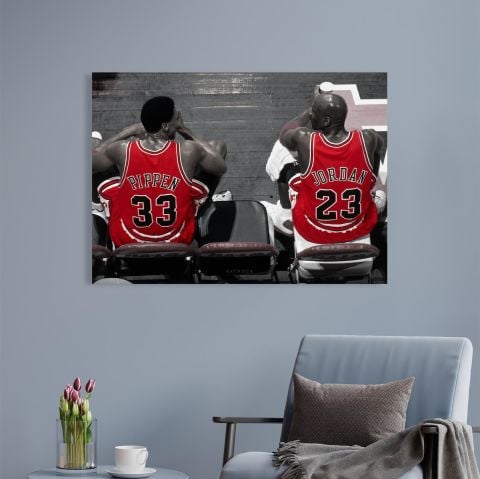Pippen - Jordan, Basketbol Kanvas Tablo