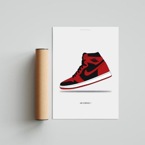 Air Jordan 1 Black - Red