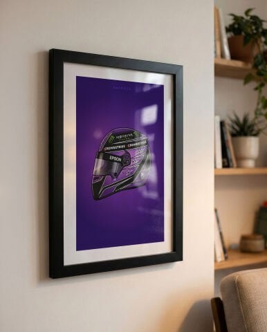 Lewis Hamilton Kask, Formula 1 Poster Tablo