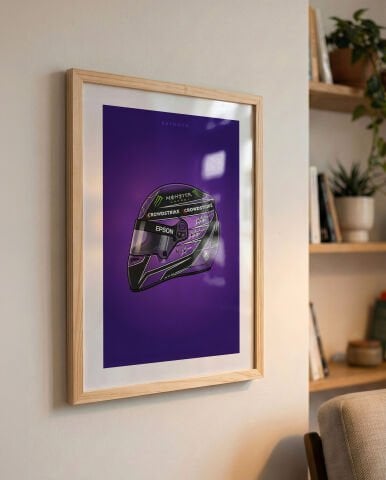 Lewis Hamilton Kask, Formula 1 Poster Tablo