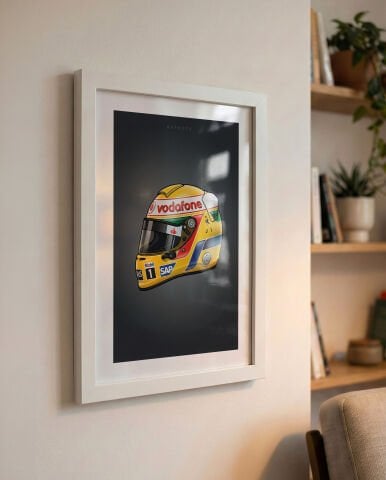 Lewis Hamilton 2008 Kask, Formula 1 Poster Tablo