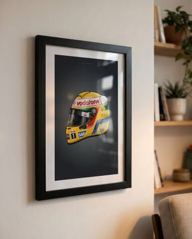 Lewis Hamilton 2008 Kask, Formula 1 Poster Tablo