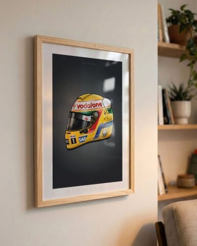 Lewis Hamilton 2008 Kask, Formula 1 Poster Tablo